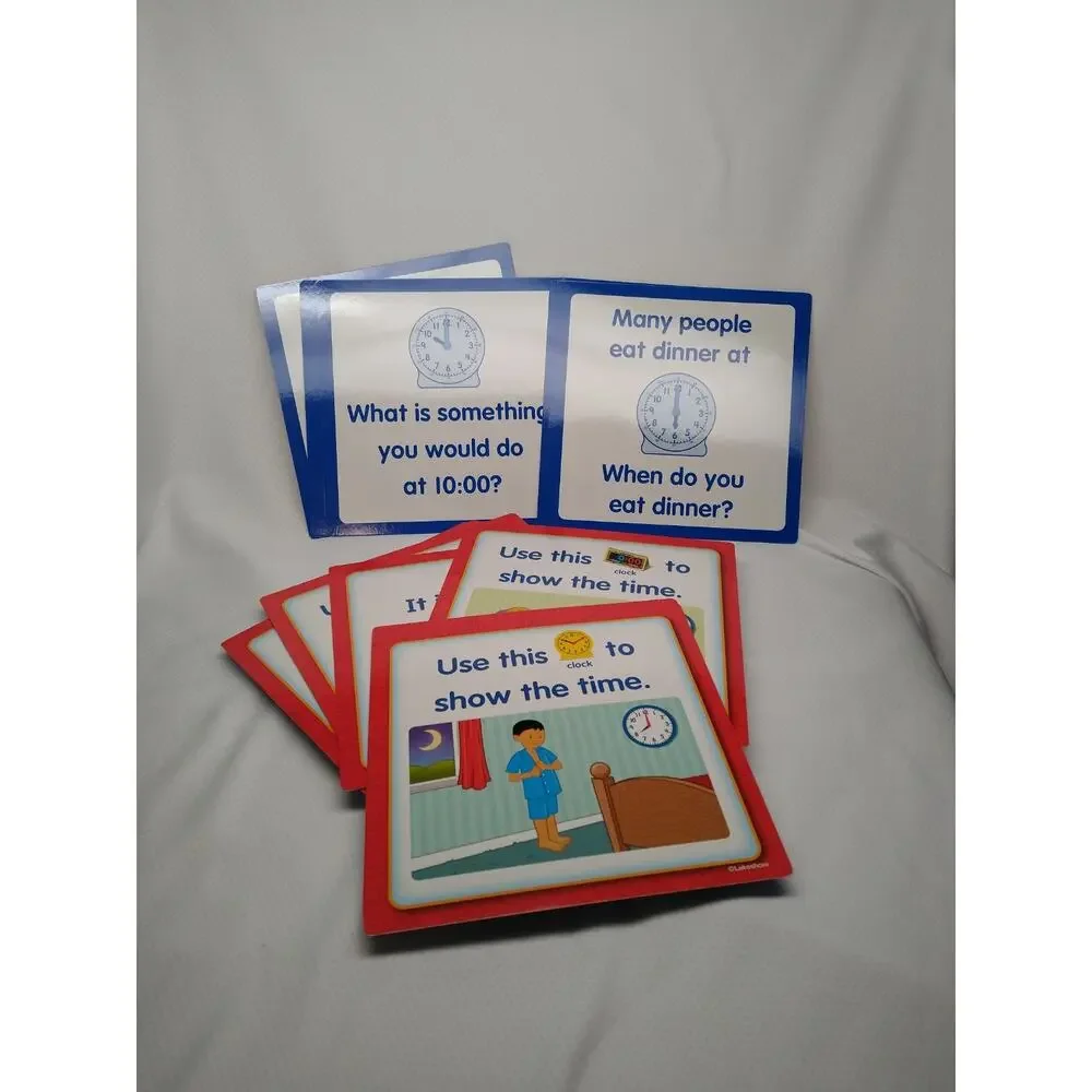 Lakeshore Learning What Time Is It Center Educational Clock Game LL414 Ages 6+